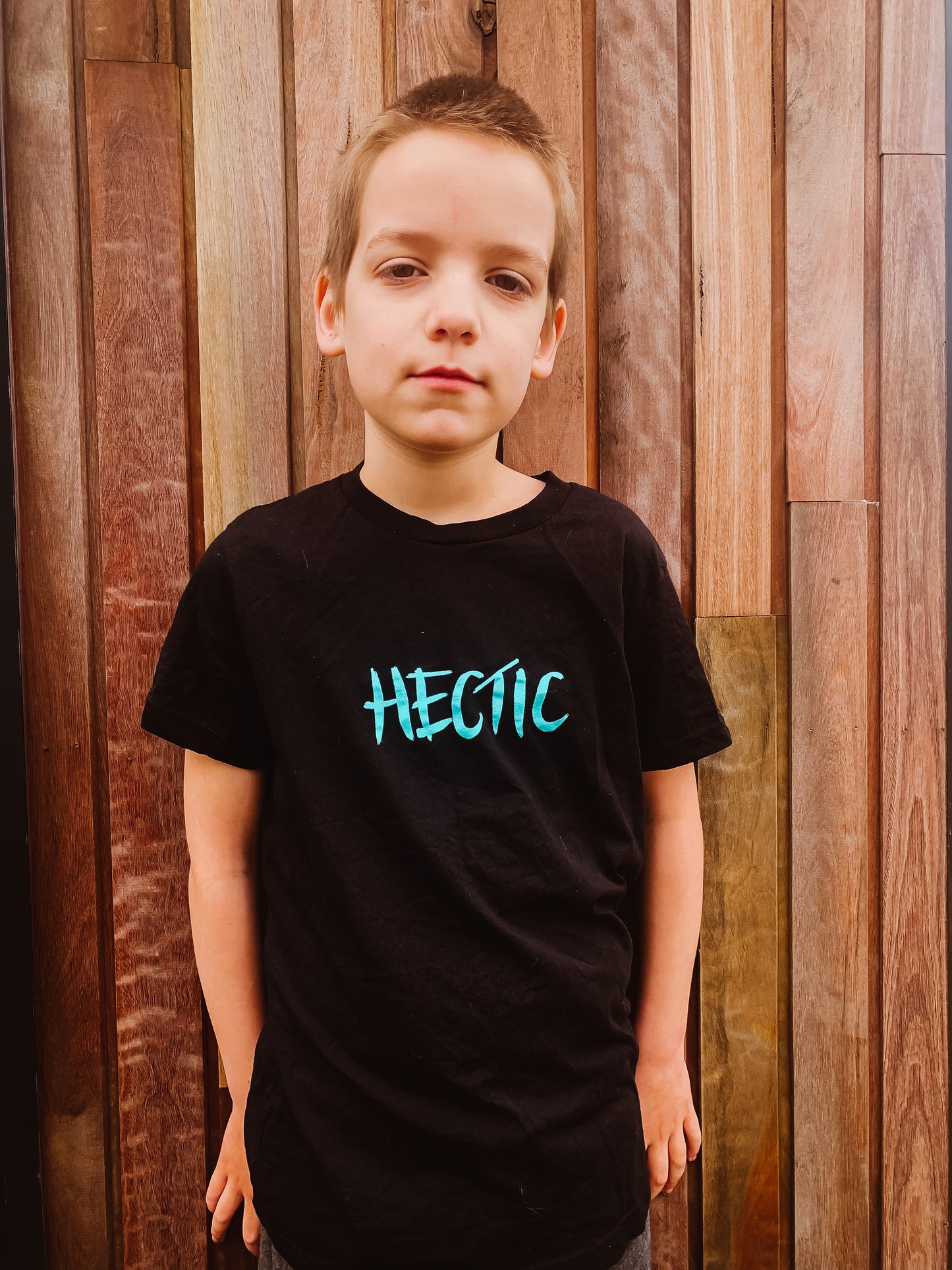 Kids / Youth Hectic Short Sleeve T-shirt - Teal Print